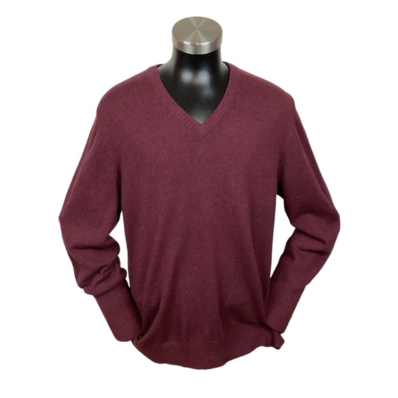 L.L. Bean Other - L.L.Bean Lambswool Mens Large Sweater Cranberry